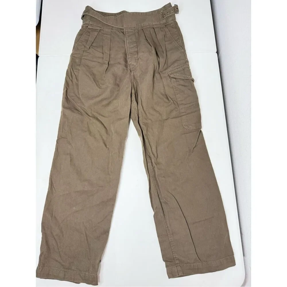 Banana Republic Linen Blend Front Pleated Gurkha Pant Size 10S See Description